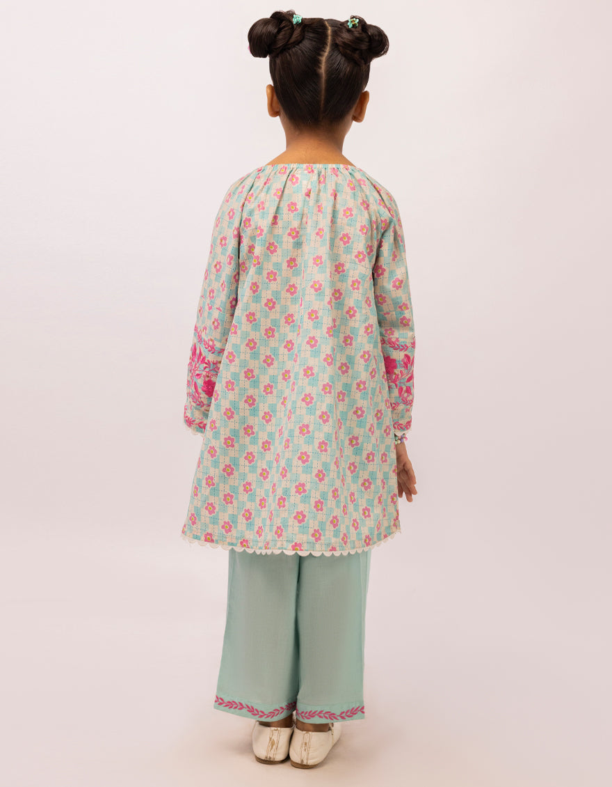 Lawn Blue Stitched Suit - J. Junaid Jamshed