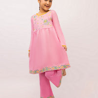 Dobby Pink Stitched Suit - J. Junaid Jamshed
