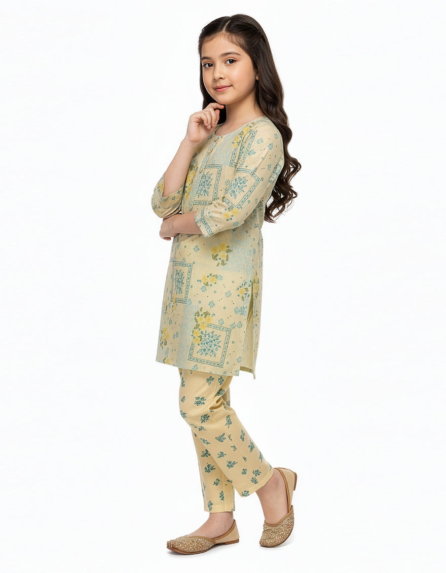 Lawn Multicolor Stitched Suit - J. Junaid Jamshed