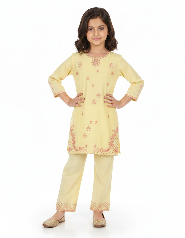 Maple Silk Yellow Stitched Suit - J. Junaid Jamshed