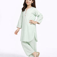 Cotton Sky Blue Stitched Suit - J. Junaid Jamshed