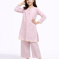 Seer Sucker Purple Stitched Suit - J. Junaid Jamshed