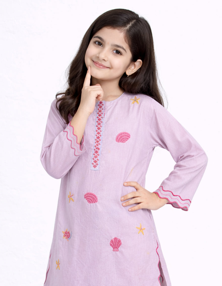 Lawn Lilac Stitched Suit - J. Junaid Jamshed