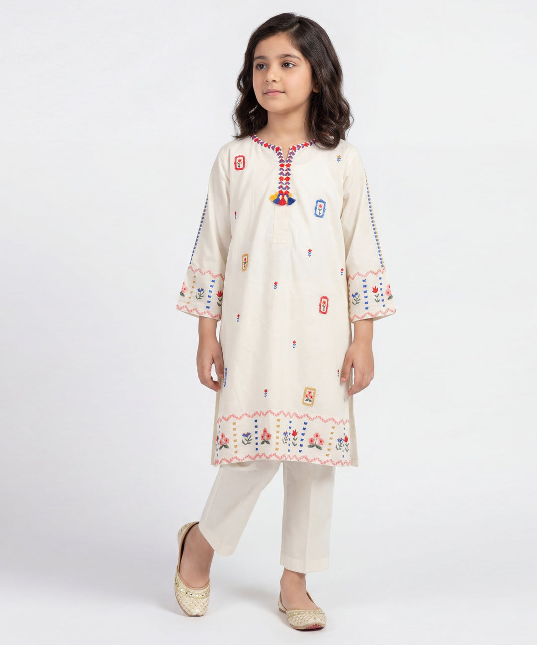 Lawn White Stitched Suit - J. Junaid Jamshed