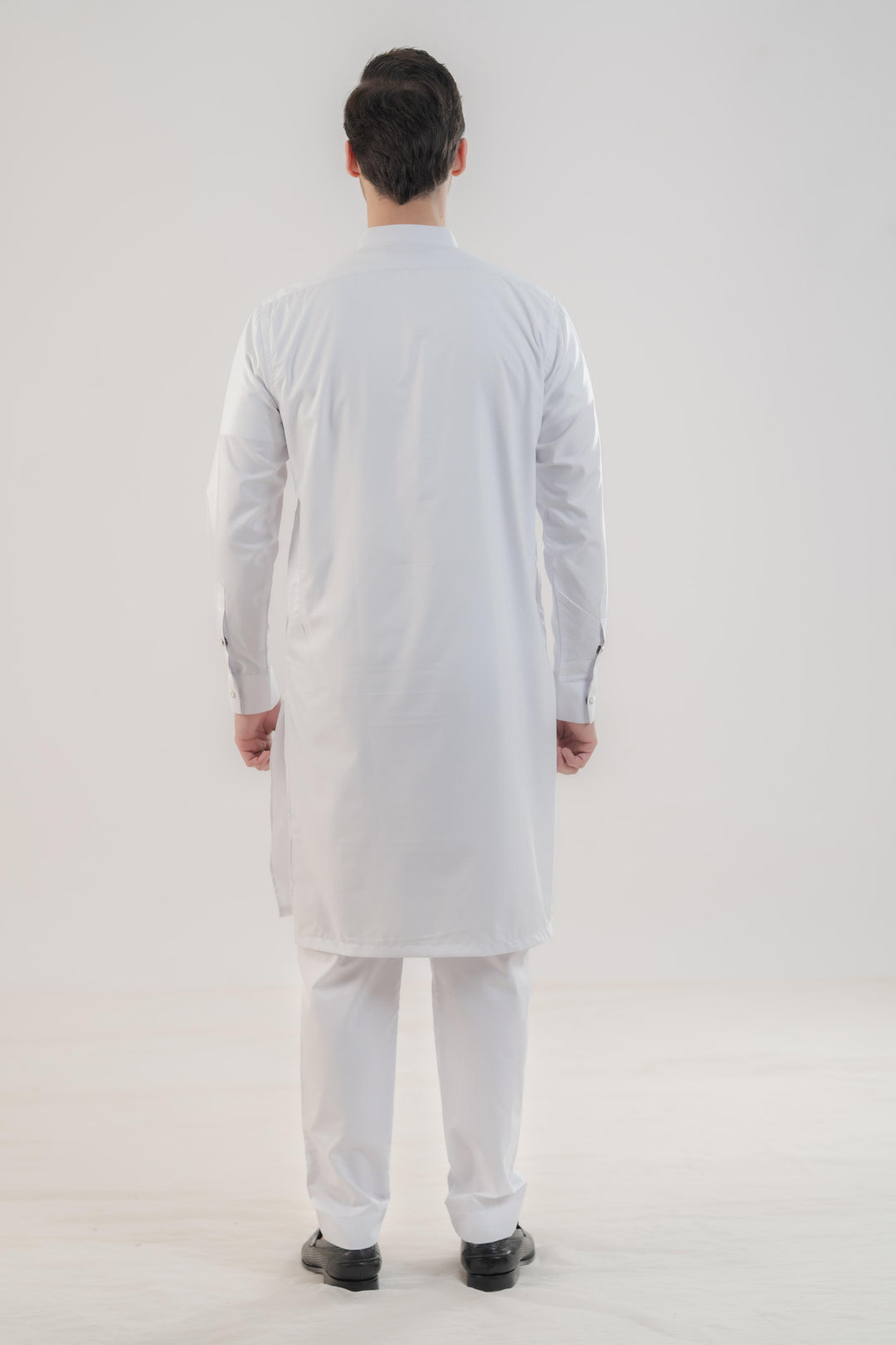 Polyester Viscose Slim Fit White Kurta Trouser - Jiah