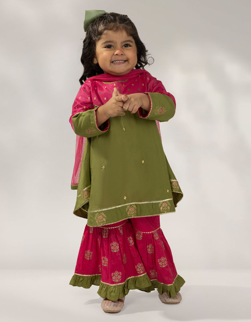 Silk Green Stitched Suit - J. Junaid Jamshed