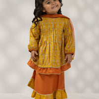 Silk Yellow Stitched Suit - J. Junaid Jamshed