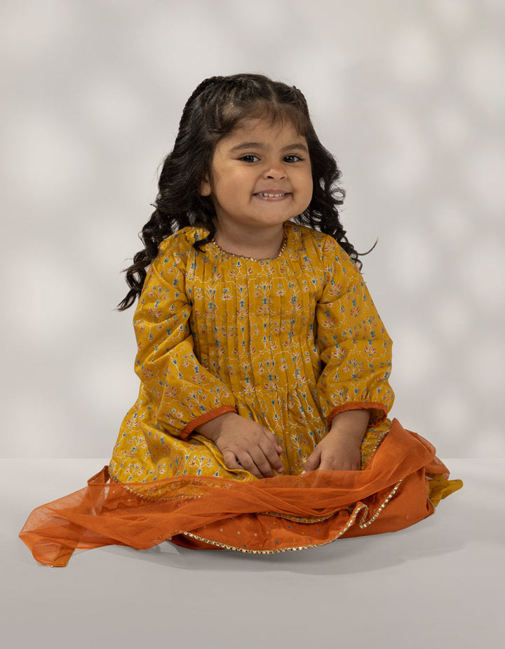 Silk Yellow Stitched Suit - J. Junaid Jamshed