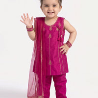 Raw Silk Pink Stitched Suit - J. Junaid Jamshed