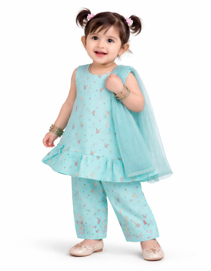 Lawn Sky Blue Stitched Suit - J. Junaid Jamshed