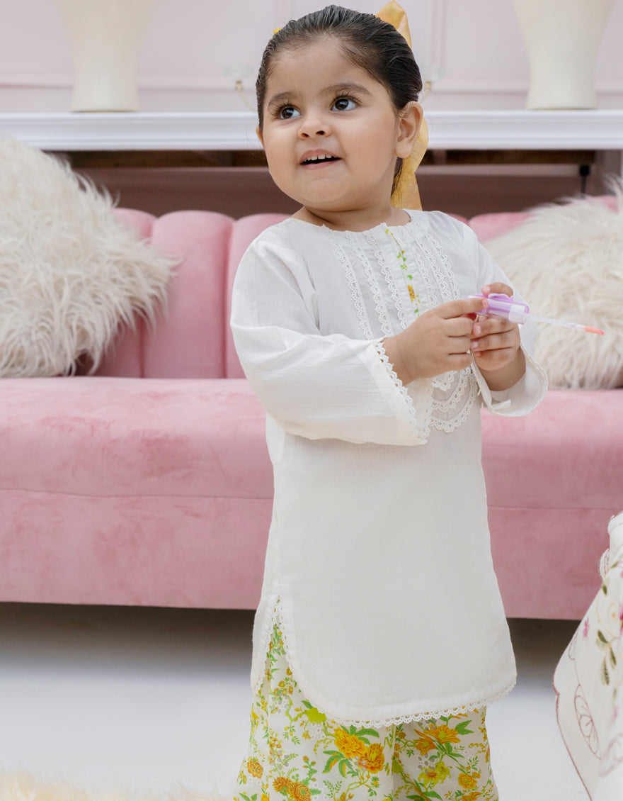 Lawn White Stitched Suit - J. Junaid Jamshed