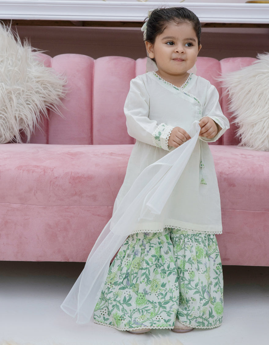 Lawn Off White Stitched Suit - J. Junaid Jamshed