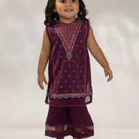 Khaddar Slub Purple Stitched Suit - J. Junaid Jamshed