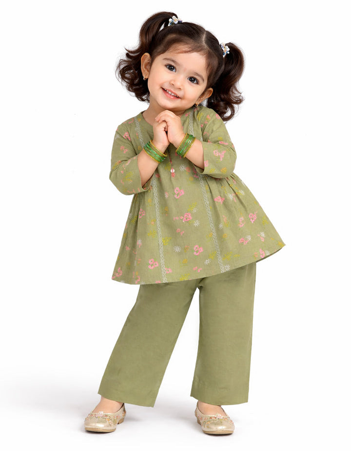 Lawn Green Stitched Suit - J. Junaid Jamshed