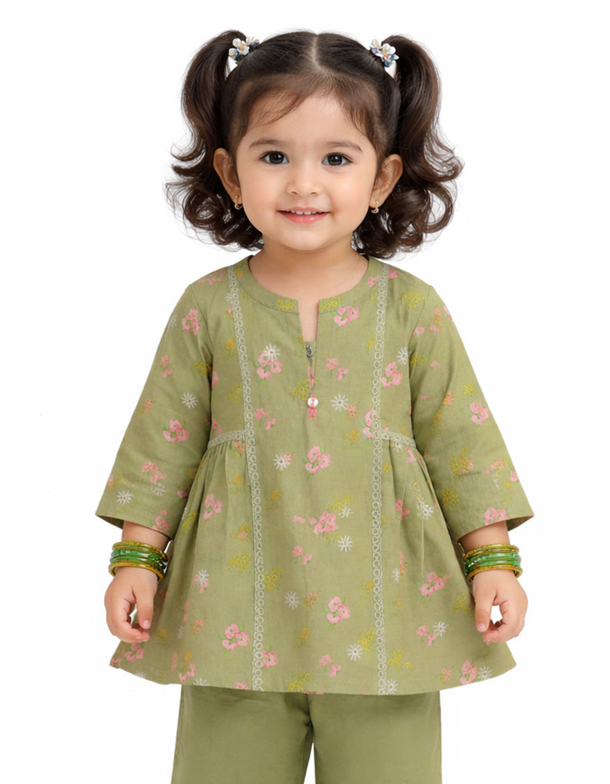 Lawn Green Stitched Suit - J. Junaid Jamshed