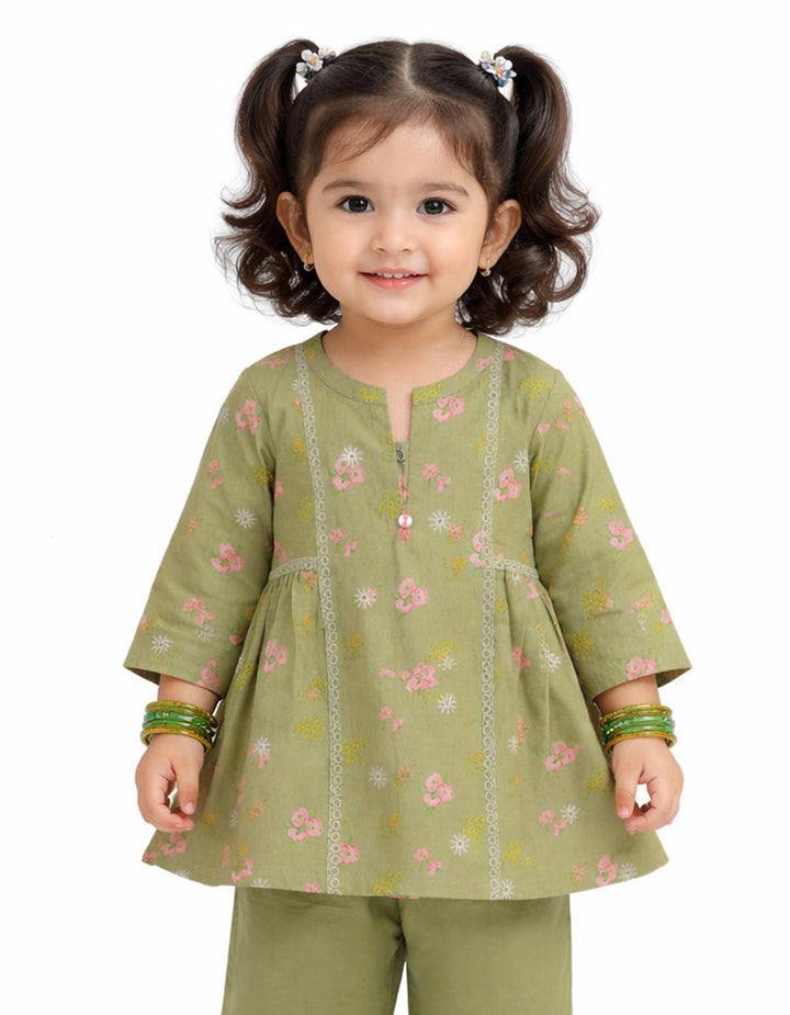 Lawn Green Stitched Suit - J. Junaid Jamshed