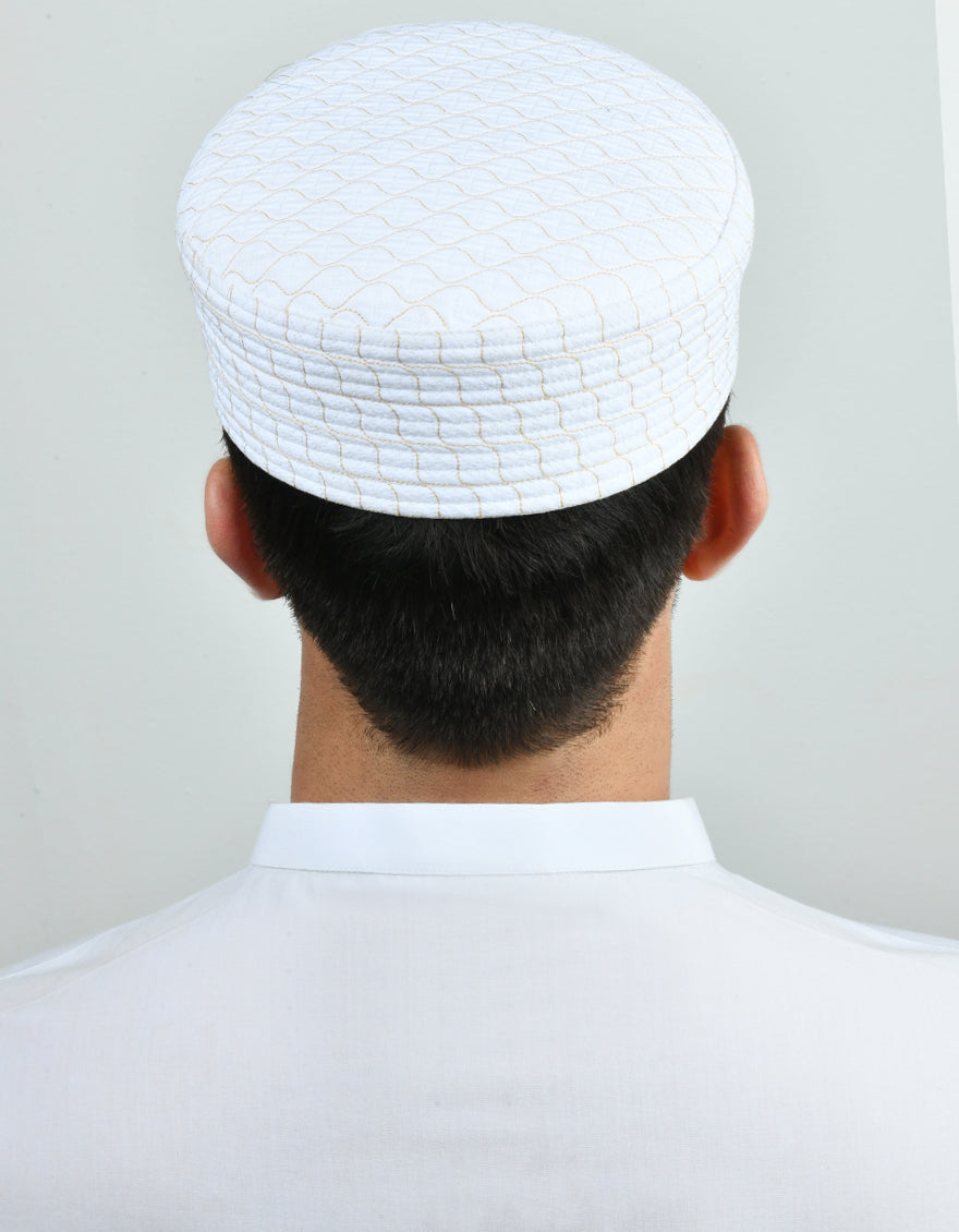 Blended White Cap - J. Junaid Jamshed