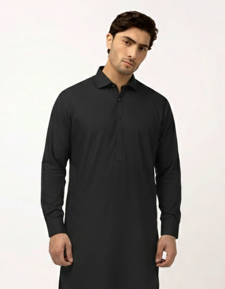 Blended Grey Kurta Trouser - J. Junaid Jamshed