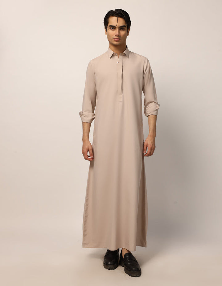Blended Fawn Jubba - J. Junaid Jamshed