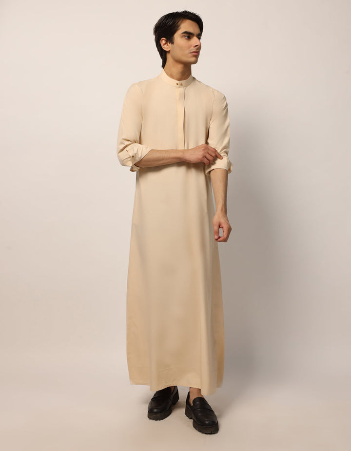 Blended Beige Jubba - J. Junaid Jamshed