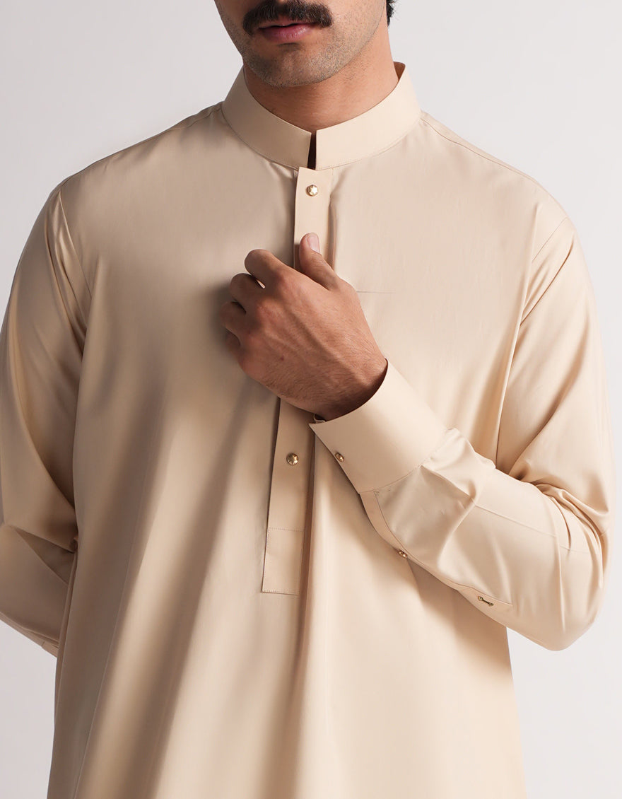 Blended Beige Jubba - J. Junaid Jamshed