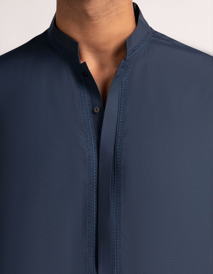 Blended Navy Blue Jubba - J. Junaid Jamshed