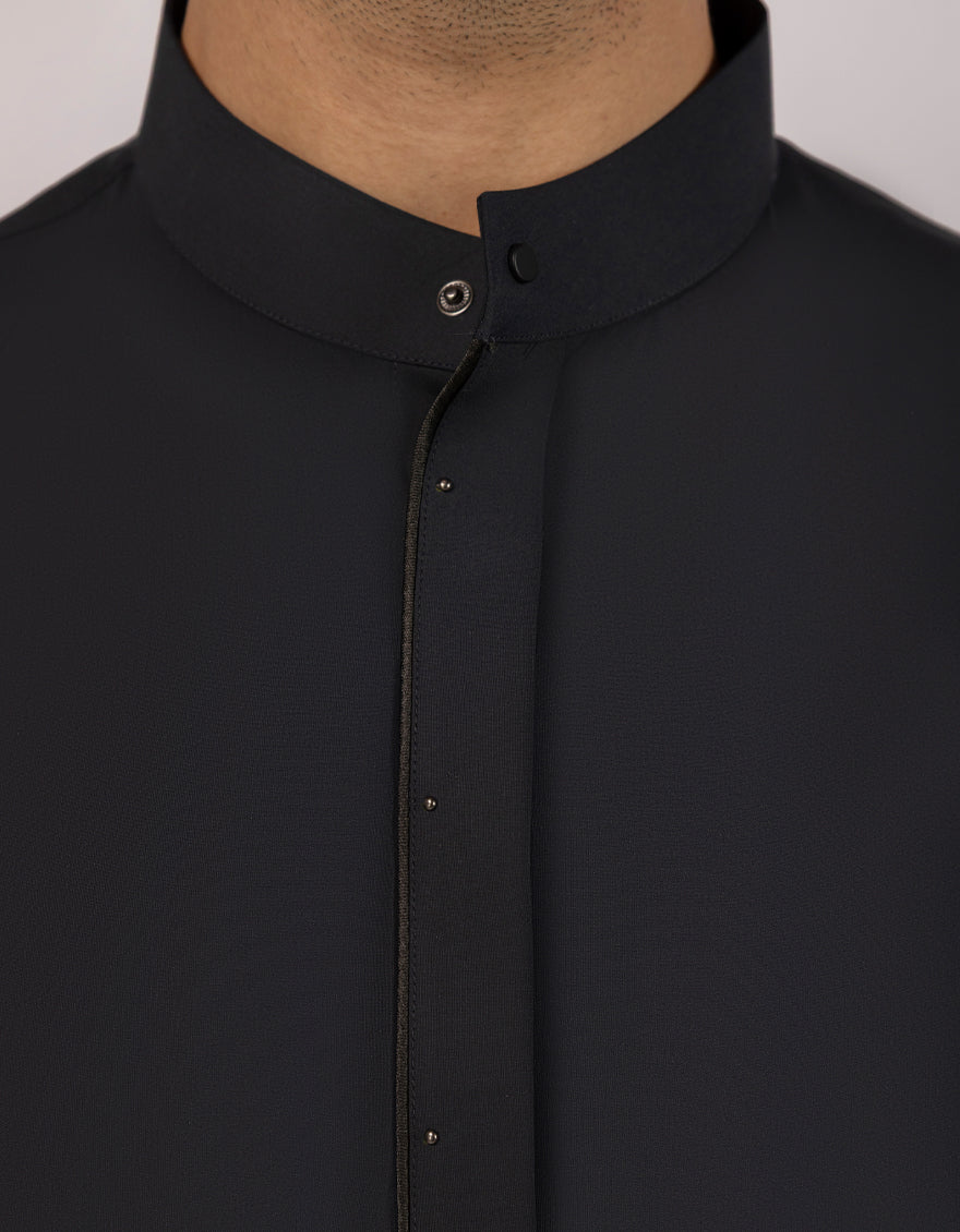 Blended Black Jubba - J. Junaid Jamshed