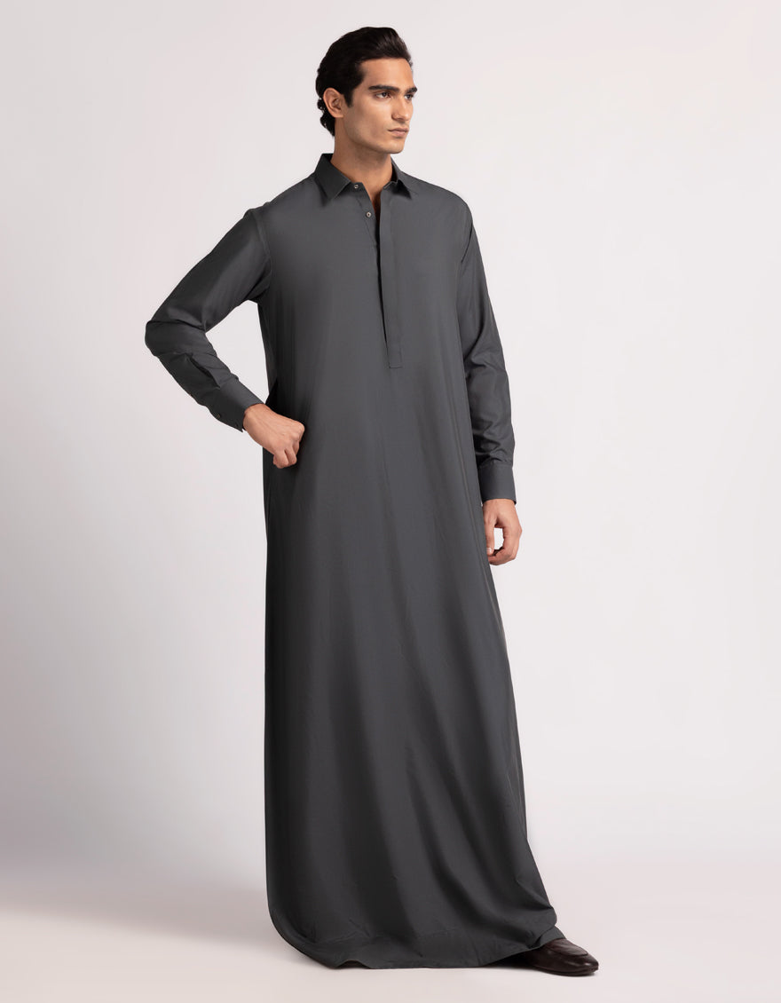 Blended Grey Jubba- J. Junaid Jamshed
