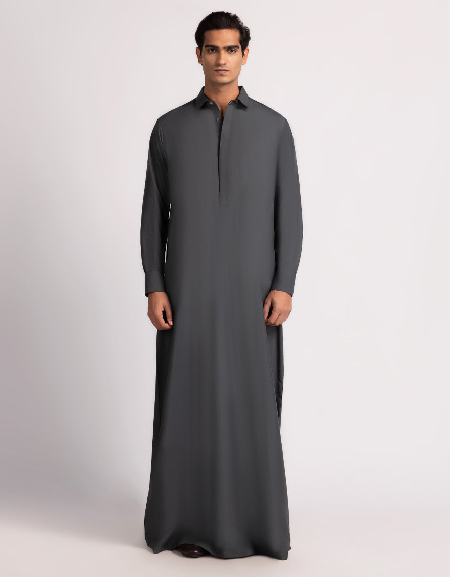 Blended Grey Jubba- J. Junaid Jamshed