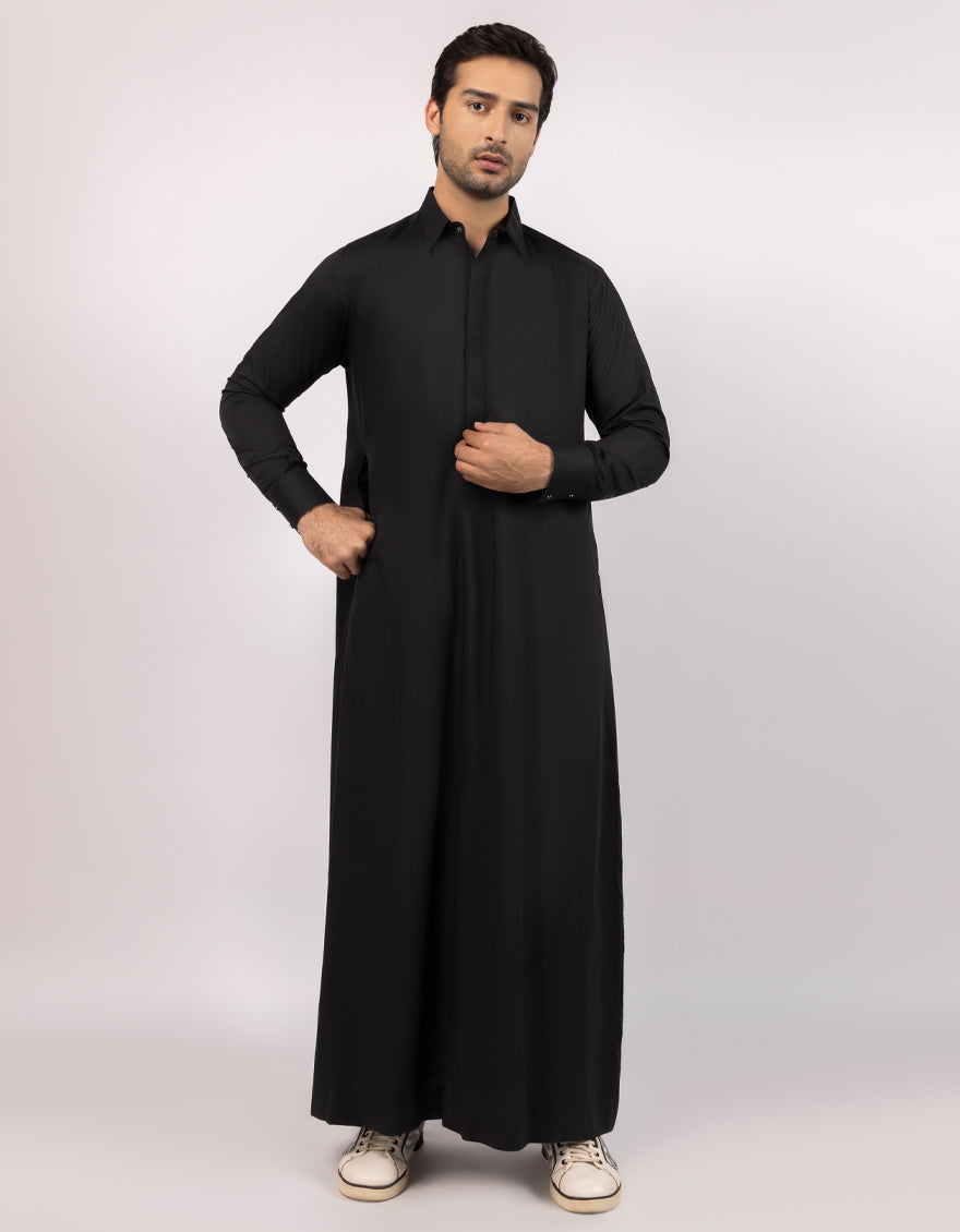 Blended Black Jubba - J. Junaid Jamshed