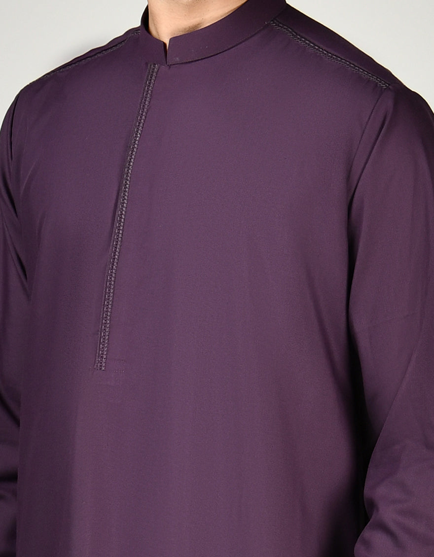 Blended Purple Jubba - J. Junaid Jamshed