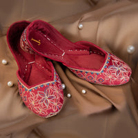 Suede Maroon Khussa - J. Junaid Jamshed