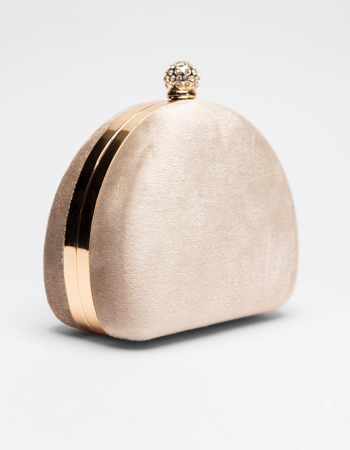 Velvet Grey Hand Bag - J. Junaid Jamshed