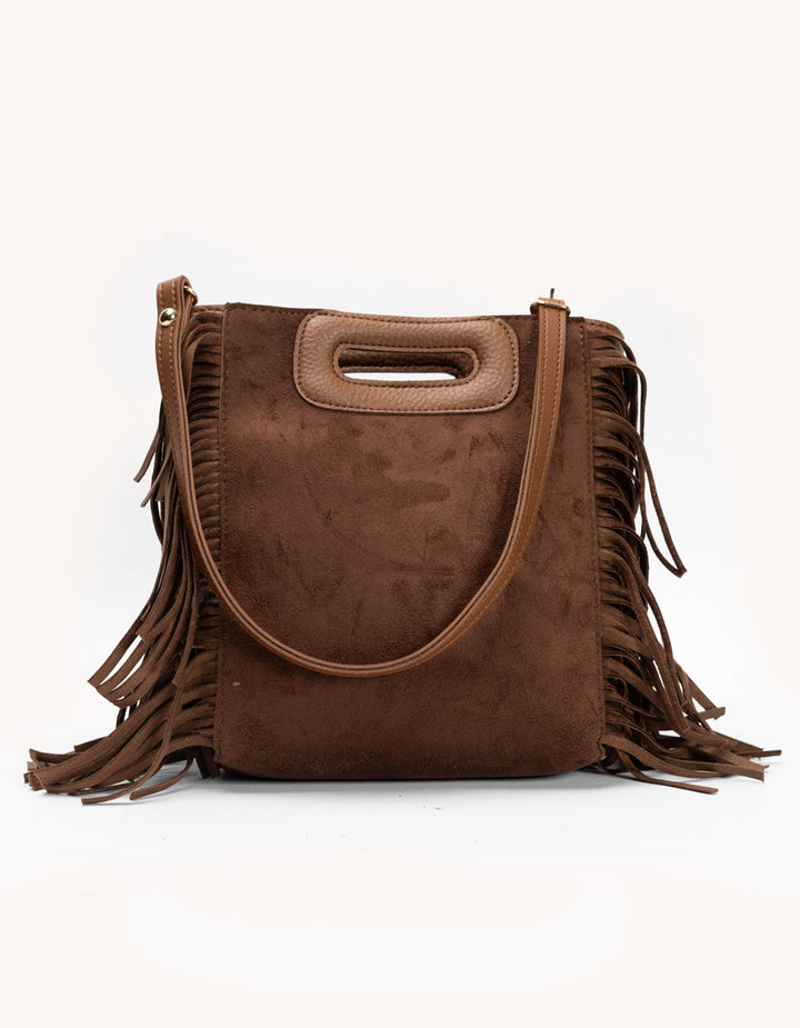 Brown Hand Bag - J. Junaid Jamshed