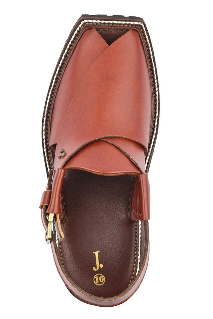 Maroon Peshawari Chappal - J. Junaid Jamshed