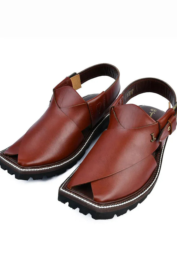 Maroon Peshawari Chappal - J. Junaid Jamshed