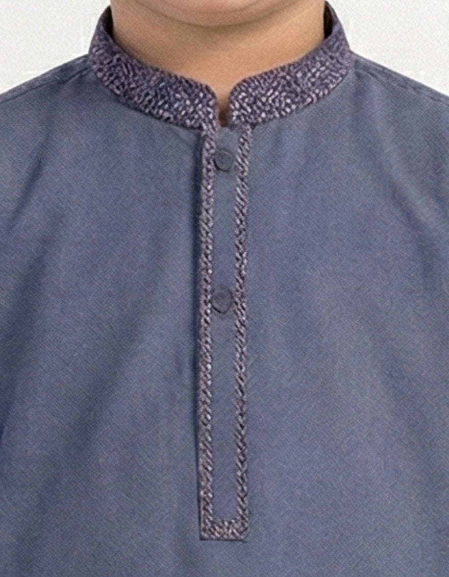 Polyester Blue Shalwar Kameez - J. Junaid Jamshed
