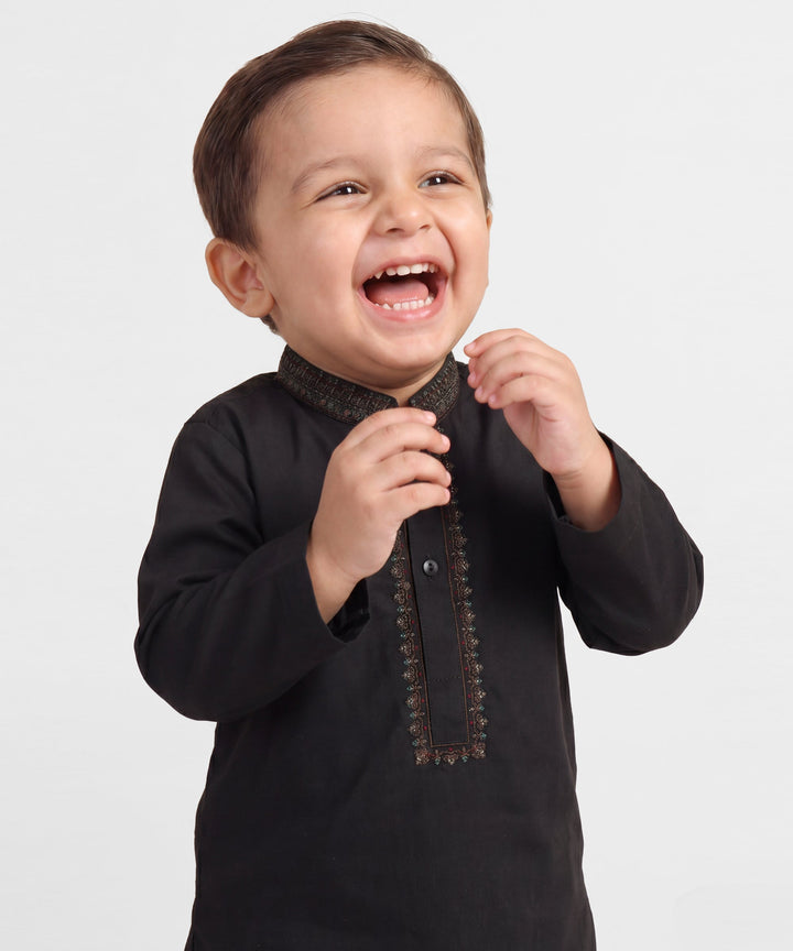 Blended Black Shalwar Kameez - J. Junaid Jamshed