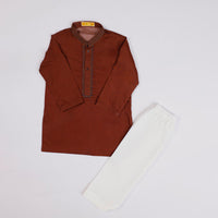 Cotton Rust Shalwar Kameez - J. Junaid Jamshed