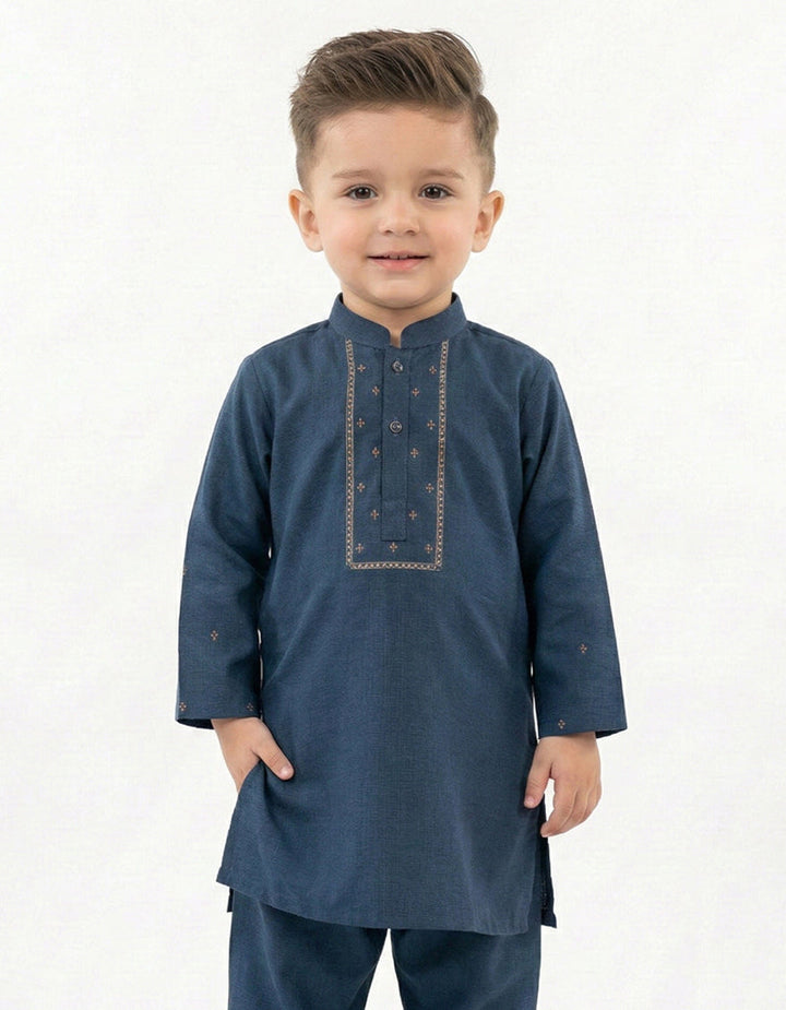 Polyester Blue Shalwar Kameez - J. Junaid Jamshed