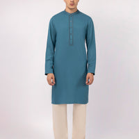 Blended Sea Green Kurta - J. Junaid Jamshed
