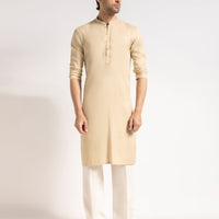 Blended Beige Kurta - J. Junaid Jamshed