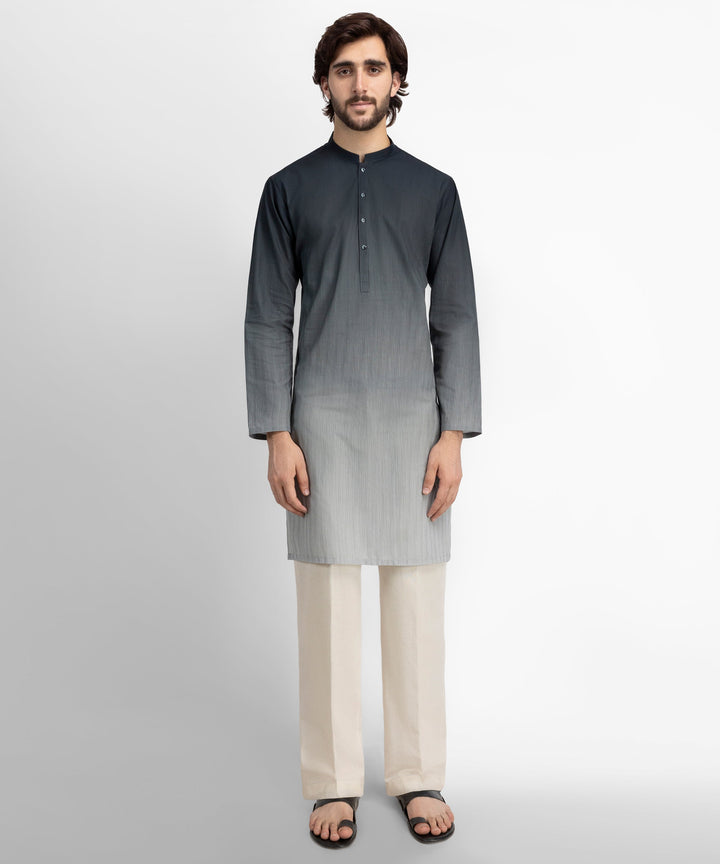 Cotton Dark Green Kurta - J. Junaid Jamshed