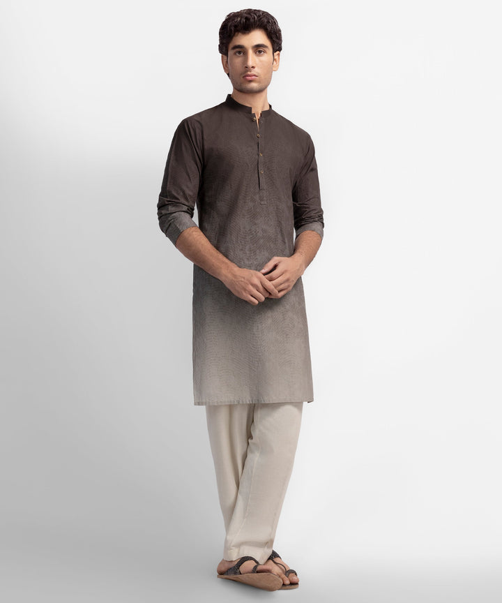 Cotton Maroon Kurta - J. Junaid Jamshed