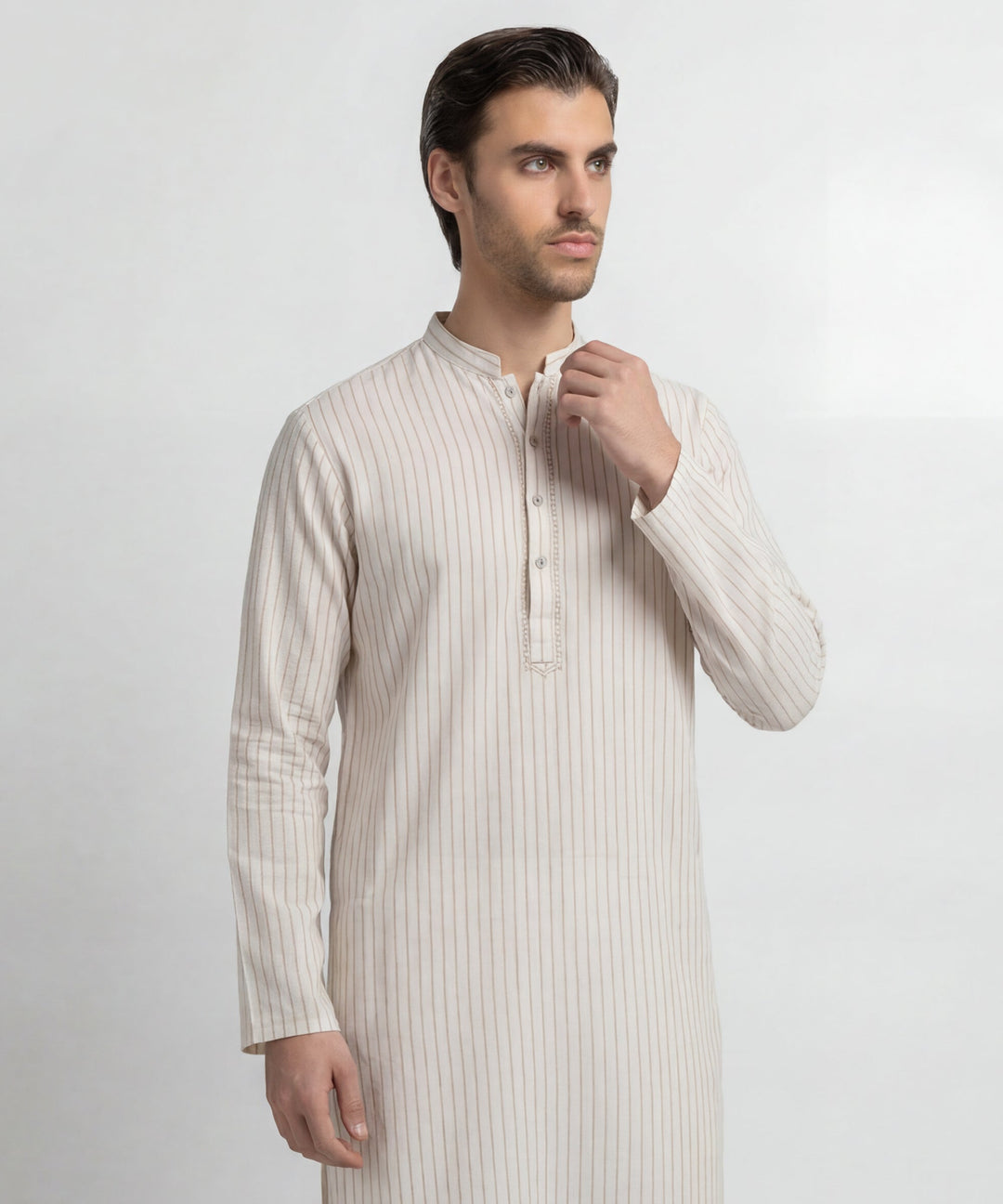 Cotton Off White Kurta - J. Junaid Jamshed