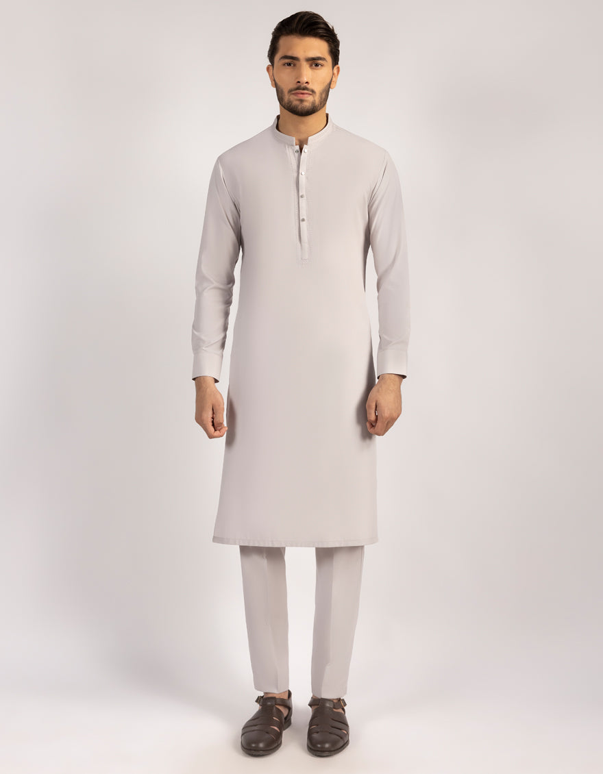 Blended Light Purple Kurta Trouser - J. Junaid Jamshed