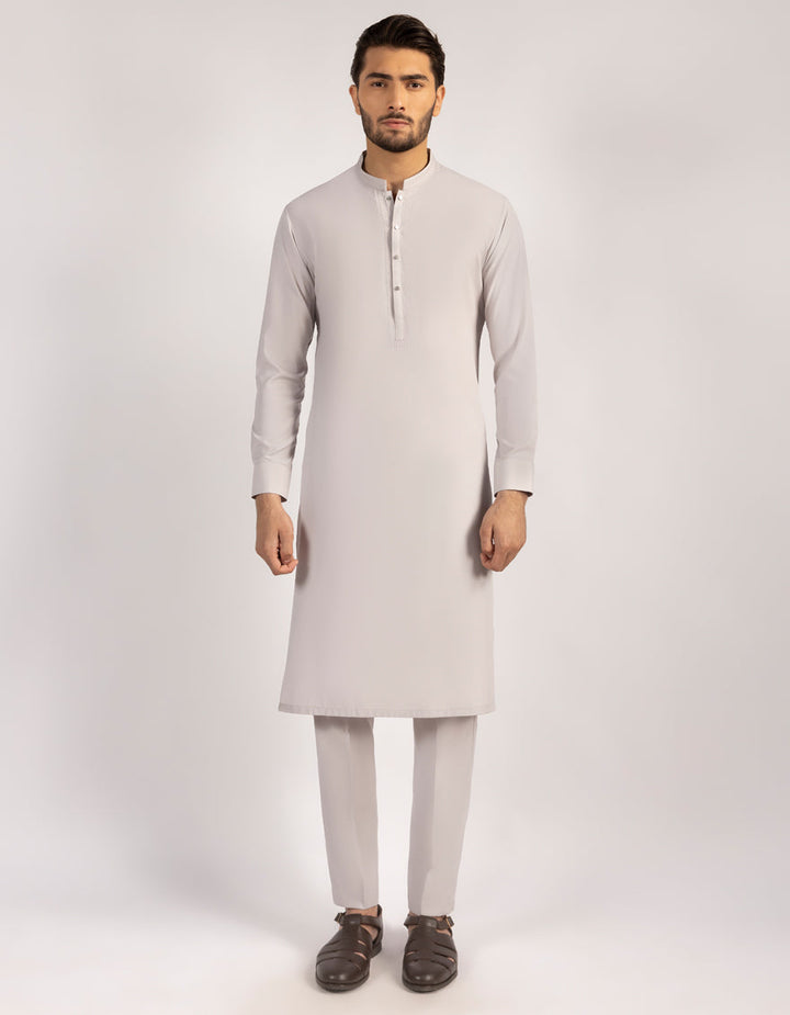 Blended Light Purple Kurta Trouser - J. Junaid Jamshed