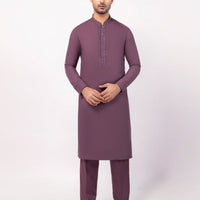 Polyester Purple Kurta Trouser - J. Junaid Jamshed