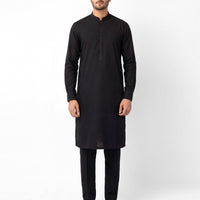 Blended Black Kurta Trouser - J. Junaid Jamshed