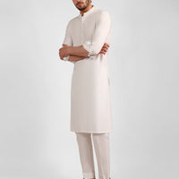 Blended White Kurta Trouser - J. Junaid Jamshed